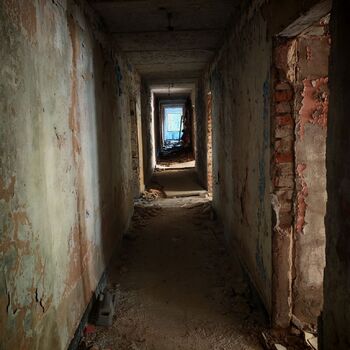 Verlassene sowjetische Wohnsiedlung Verlassene sowjetische Wohnsiedlung