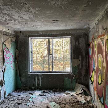 Ruins of a Soviet settlement Ruins of a Soviet settlement