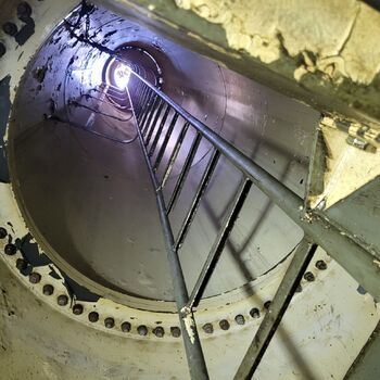 Větrná elektrárna.