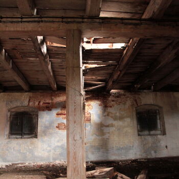 Sušárna chmele na zámeckém dvoře