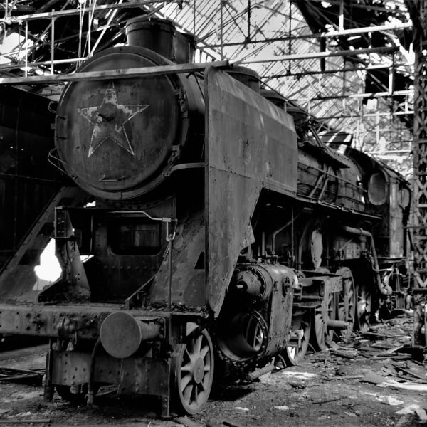 Železniční dvůr v Maďarsku 2019