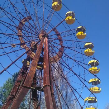 Park traktu jízda ruské kolo kolečko Ferris obloha mechanismus Kormidlo