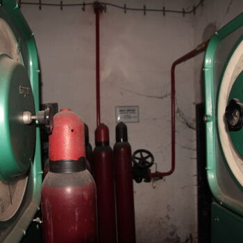 Engine room of a fixed fire extinguishing system