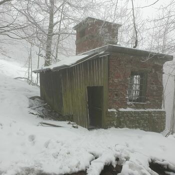 chýše struktura sníh