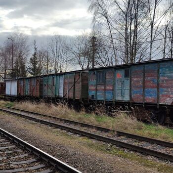 Railway carriages and station building_2024