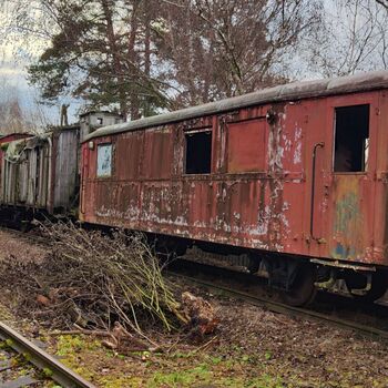 Railway carriages and station building_2024