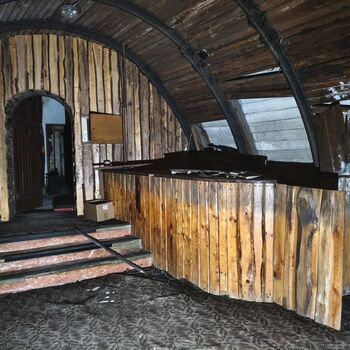 Why did they close? An abandoned guesthouse at night...