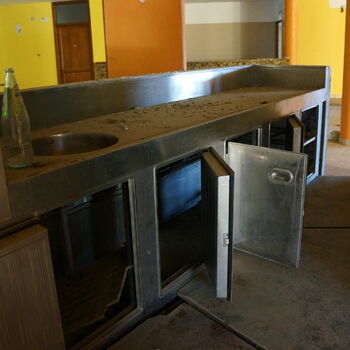 kuchyně místnost interiér nábytek domácí tabulka dům moderní kamna výzdoba dřevo