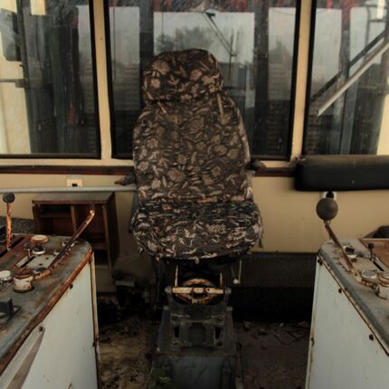 On board the pusher tug