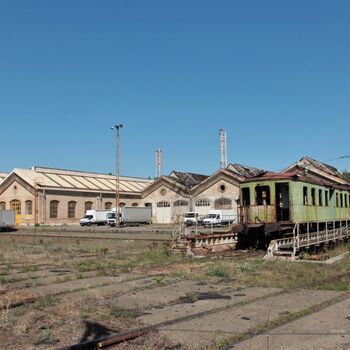 Železniční dvůr v Maďarsku 2019