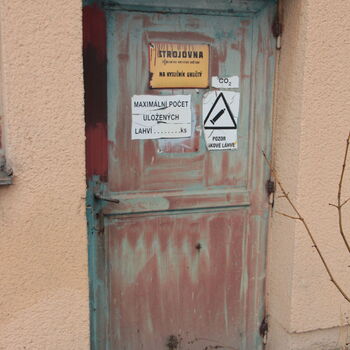 Engine room of a fixed fire extinguishing system