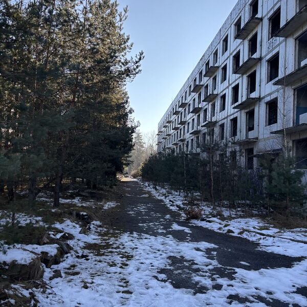 Ruins of a Soviet settlement