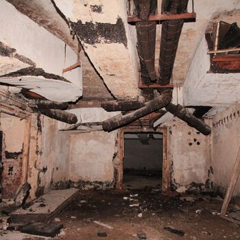 Monumental dark landmark of the city 2023