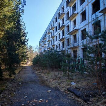 Verlassene sowjetische Wohnsiedlung Verlassene sowjetische Wohnsiedlung