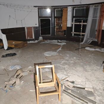 Why did they close? An abandoned guesthouse at night...