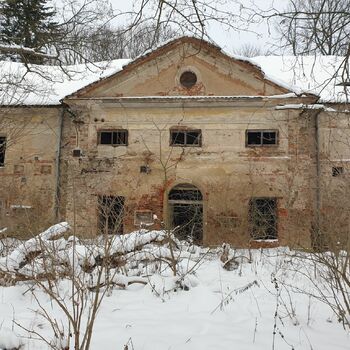 barn building farm building snow house structure architecture