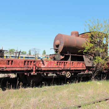 Železniční dvůr v Maďarsku 2019