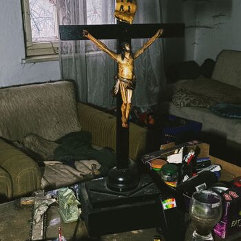 House with old Volga and big cross ✟ House with old Volga and big cross ✟