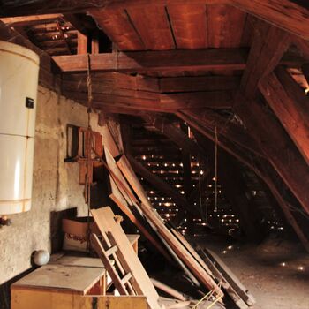 Umkleideraum und Stallungen