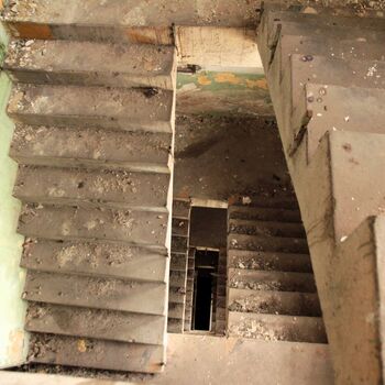 Monumental dark landmark of the city 2023