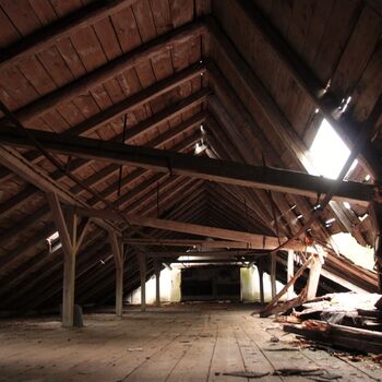 Sušárna chmele na zámeckém dvoře