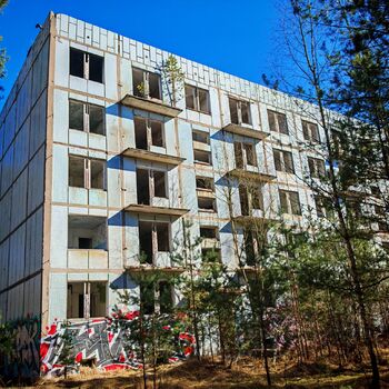 Verlassene sowjetische Wohnsiedlung Verlassene sowjetische Wohnsiedlung