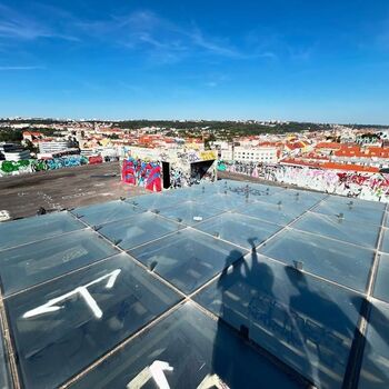 Krásnej výhled z nejvyššího bodu budovy