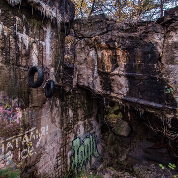 Bunkr/hangár pro prototypy ve druhé světové válce