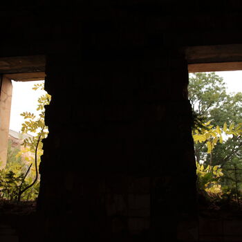 Monumental dark landmark of the city 2023