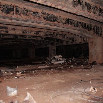 Monumental dark landmark of the city 2023