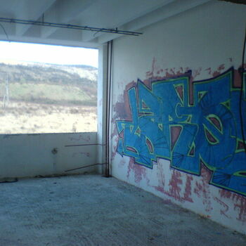 garáž sgrafity dekorace