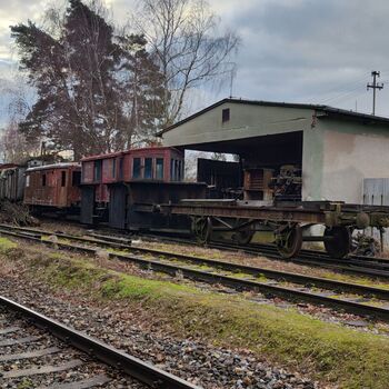 Railway carriages and station building_2024