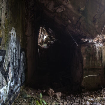 Bunkr/hangár pro prototypy ve druhé světové válce