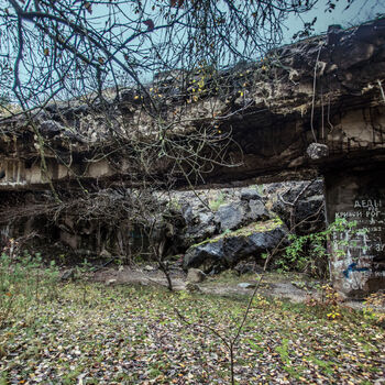 Bunkr/hangár pro prototypy ve druhé světové válce