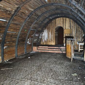 Why did they close? An abandoned guesthouse at night...