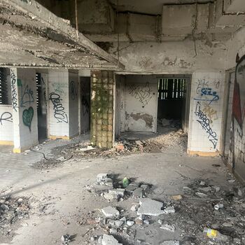 Polen verwüstetes Hotel