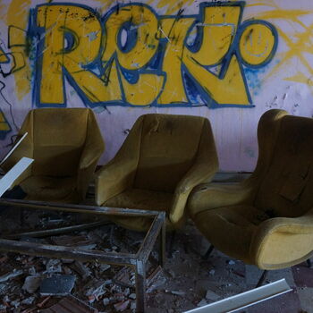 clog footwear chair covering seat