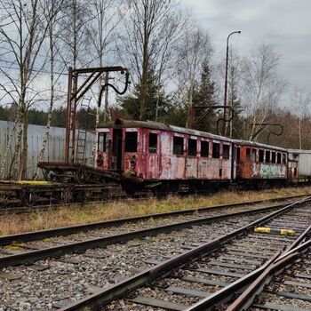 Railway carriages and station building_2024
