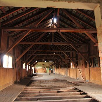 Hölzernes Lagerhaus