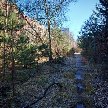 Verlassene sowjetische Wohnsiedlung Verlassene sowjetische Wohnsiedlung