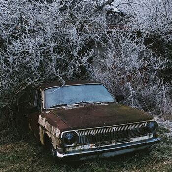 House with old Volga and big cross ✟ House with old Volga and big cross ✟