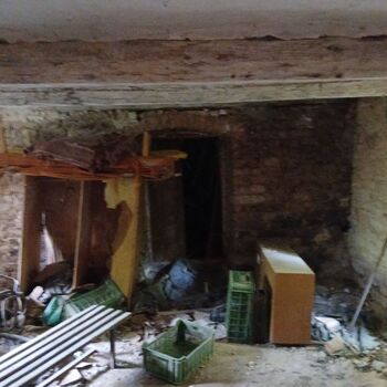 Homestead with a pond