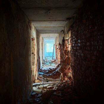 Verlassene sowjetische Wohnsiedlung Verlassene sowjetische Wohnsiedlung