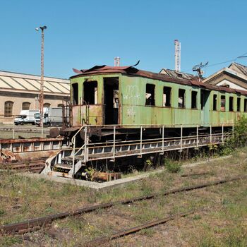 Železniční dvůr v Maďarsku 2019