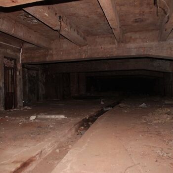 Monumental dark landmark of the city 2023