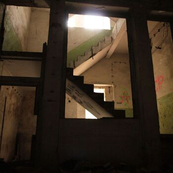 Monumental dark landmark of the city 2023