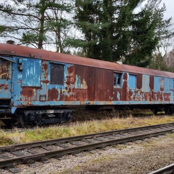Railway carriages and station building_2024