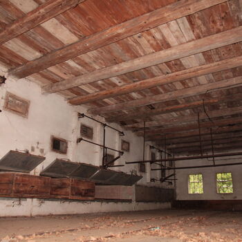 Sušárna chmele na zámeckém dvoře