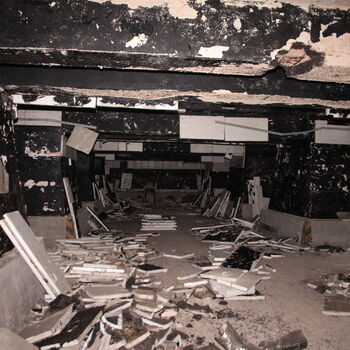 Monumental dark landmark of the city 2023