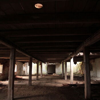 Sušárna chmele na zámeckém dvoře